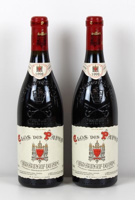 Lot 61 - 2 Bottles Chateauneuf du Pape Paul Avril ‘Clos des Papes’ Vintage 1998