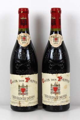 Lot 62 - 2 Bottles Chateauneuf du Pape Paul Avril ‘Clos des Papes’ Vintage 1995