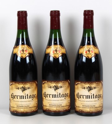Lot 67 - 3 Bottles Hermitage Domaine Bernard Faurie Vintage 2000
