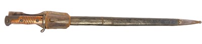 Lot 140 - German WWI G.98 bayonet, scabbard and frog,...