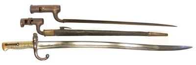 Lot 141 - Three bayonets, the first for a Brown Bess...