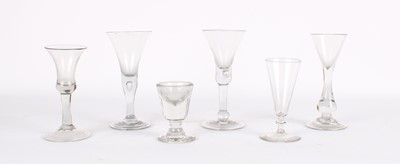 Lot 77 - A Collection of 18th Century Clear Drinking Glasses
