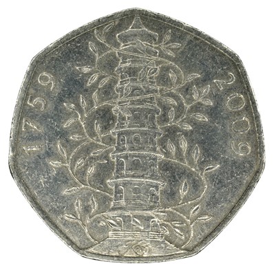 Lot 48 - 2009 Royal Mint, Fifty Pence, 250th Anniversary of the Royal Botanical Gardens, Kew.