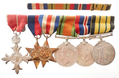 Lot 186 - WWII medal group for Major T. P. Shaw, M.B.E....