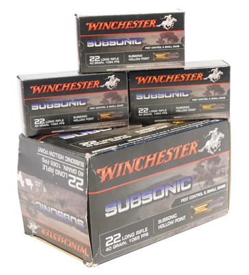 Lot 446 - Winchester .22lr Subsonic ammuniton, 639...
