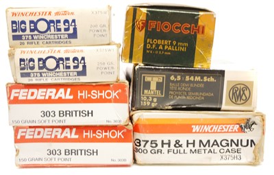 Lot 444 - Mixed rifle ammunition, to include 20 x RWS...