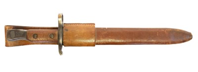 Lot 158 - Ross M1910 MkII bayonet and scabbard, dated...
