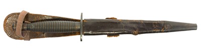 Lot 165 - Fairbairn Sykes commando dagger and scabbard,...