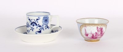 Lot 45 - A "Blue Onion" Pattern Coffee Cup and Saucer by Meissen