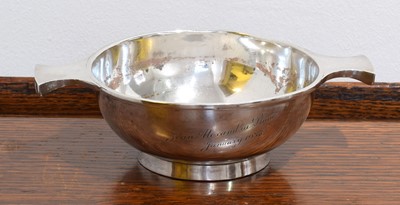 Lot 108 - A George V silver quaiche.