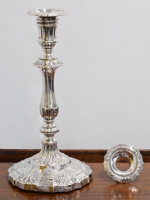 Lot 86 - A George III silver candlestick.
