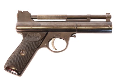 Lot 98 - Webley and Scott MkI .177 air pistol, cylinder...