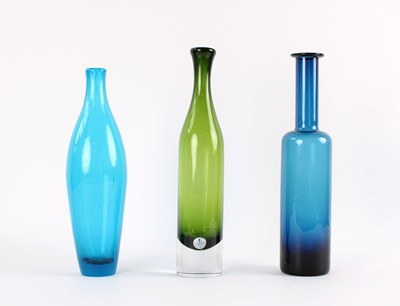 Lot 8 - Three Art Glass Bottle Vases