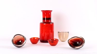 Lot 43 - Erik Höglund (Swedish 1932-1998) for Boda, Red Tinted Vase