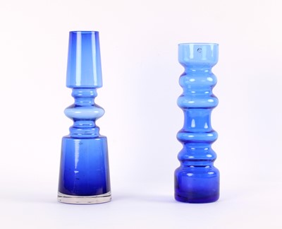 Lot 6 - Two Japanese 'Hooped' Glass Vases