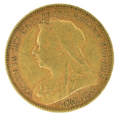 Lot 38 - Queen Victoria, Half-Sovereign, 1900.