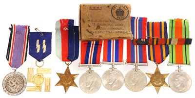 Lot 229 - Collection WWII medals, including three...