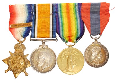 Lot 230 - WWI medal group, named for 24502 PNR. G.T...