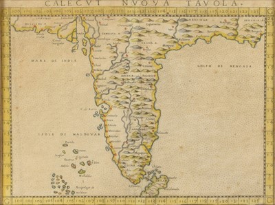 Lot 162 - Girolamo Ruscelli (1500-1566) map of India.