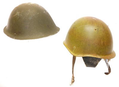 Lot 214 - British Mk IV / V turtle helmet, lacking part...