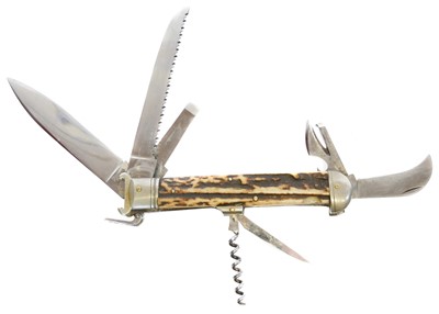 Lot 176 - Large size Lepre Maniago folding sports knife,...