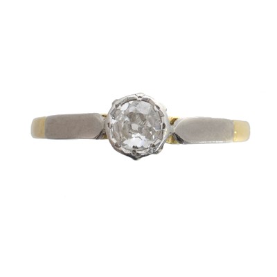 Lot 97 - A diamond single stone ring.