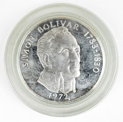 Lot 56 - 1972 Panama 20 Balboas Silver Proof Coin.