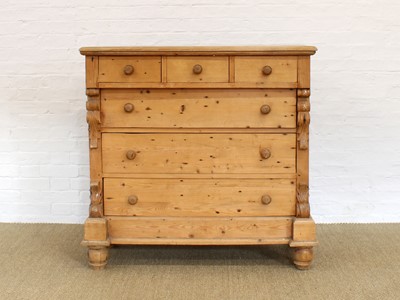 Lot 201 - A Victorian Pine Chest of Drawers