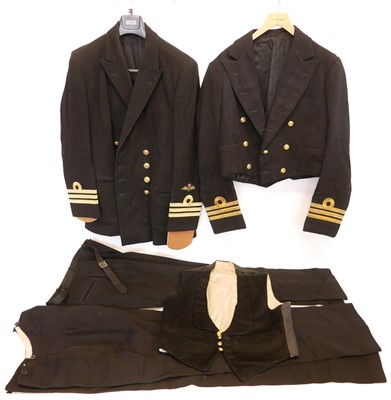 Lot 192 - Royal Navy uniform including two jackets,...