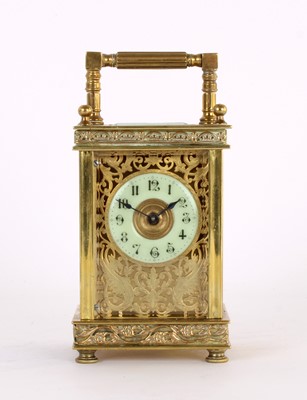 Lot 70 - A Late 19th Century Gilt Brass Five-Glass Carriage Clock