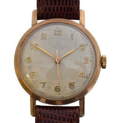 Lot 218 - A 1950s 9ct gold Tudor manual wind wristwatch, ref. 6526.