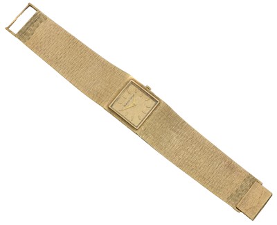 Lot 180 - A 1970s 9ct gold Bueche Girod manual wind wristwatch.