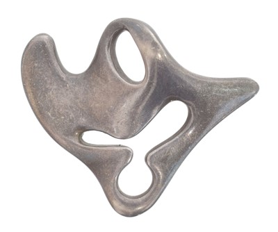Lot 15 - A 1960s silver Georg Jensen 'Amoeba' brooch, no. 322.