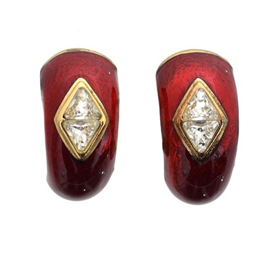Lot 152 - A pair of Christian Dior earrings.