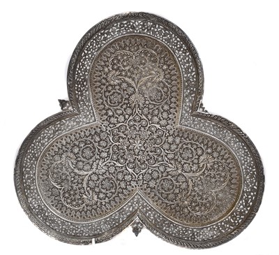Lot 95 - A white metal tray.
