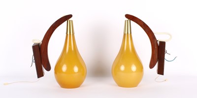 Lot 246 - Pair of Scandinavian Teak Wall Lights