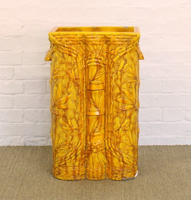 Lot 178 - A Victorian Aesthetic Movement Pottery 'Bamboo' Stick/Umbrella Stand by Burmantofts