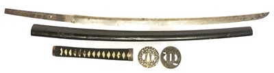 Lot 145 - Japanese Katana blade, 630mm cutting edge,...