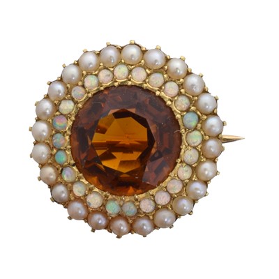 Lot 12 - A gem set brooch.