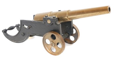 Lot 252 - 12 bore bronze signal cannon, 15inch bronze...