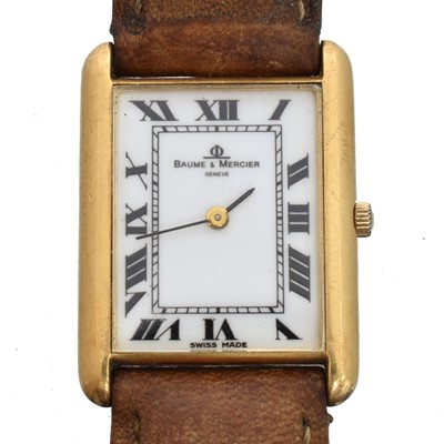Lot 177 - An 18ct gold Baume & Mercier quartz wristwatch, ref. 17077.