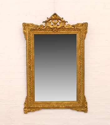 Lot 191 - A Victorian Giltwood and Gesso Wall Mirror