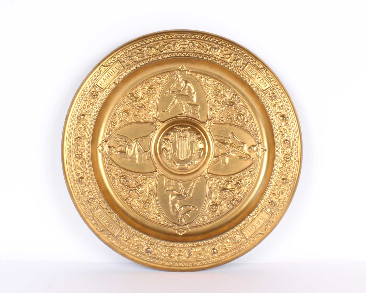 Lot 51 - A Victorian "Composers" Pottery Charger or Wall Plaque by Doulton Lambeth