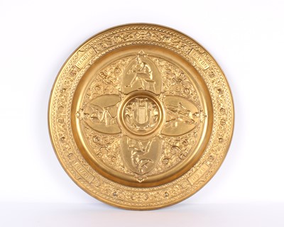 Lot 51 - A Victorian "Composers" Pottery Charger or Wall Plaque by Doulton Lambeth