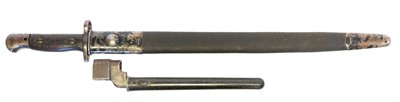 Lot 167 - Lee Enfield SMLE 1907 bayonet and scabbard,...