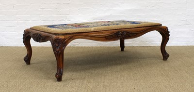 Lot 225 - A Good and Large Victorian Walnut Stool