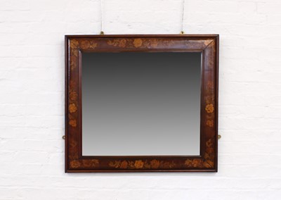 Lot 193 - A Good and Large 18th/19th Century Dutch Walnut Cushion-Framed Mirror