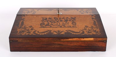 Lot 175 - A Victorian Rosewood and Birds Eye Maple Lady's Writing Slope