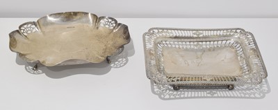 Lot 93 - Two silver bonbon dishes.