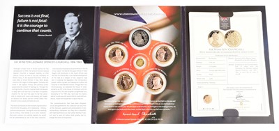 Lot 58 - The London Mint Office, Winston Churchill 'Inspiration to A Nation' coin set.